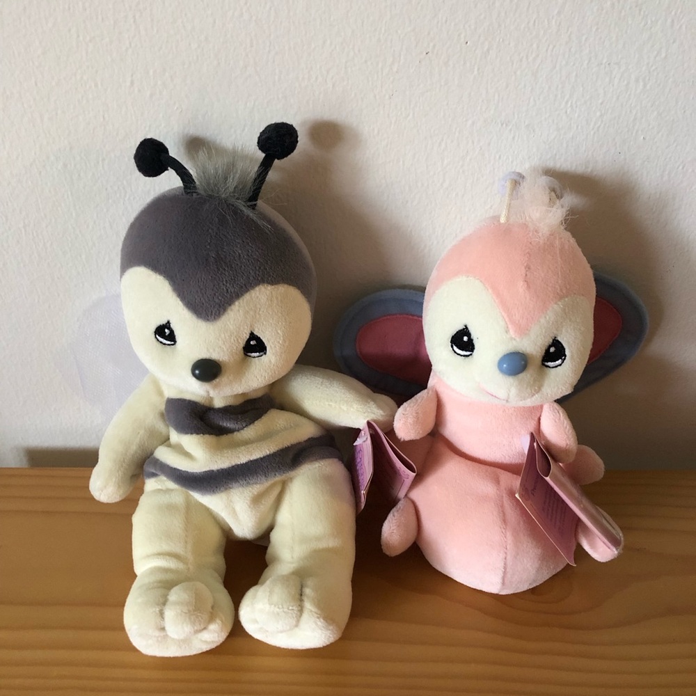 Enesco Plush Insect Duo Precious Moments Tender Tails Bee and Butterfly Vintage
